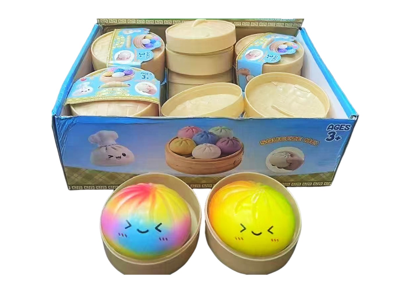ג'ל נידו דמפלינג - SQUEEZY DUMPLING סמיילי / מולטיקולור - 8.5 ס"מ קופסא