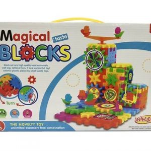 משחק הרכבות: קוביות וגלגלי שיניים – 81 חלקים